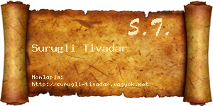 Surugli Tivadar névjegykártya