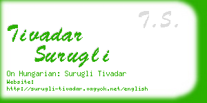 tivadar surugli business card